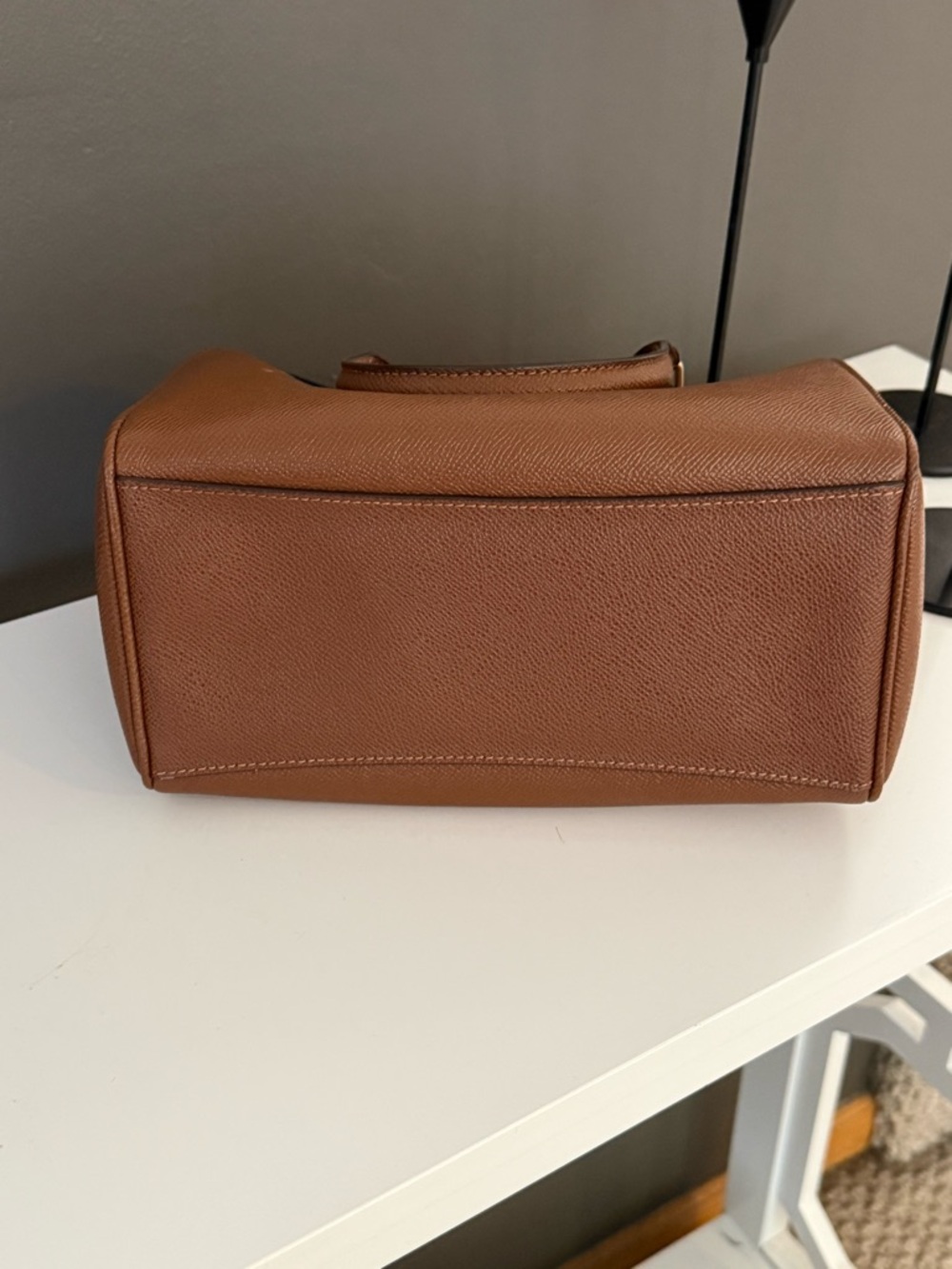 Coach Rowan (mid size) in a tan/Carmel color with gold hardware. Used twice. - Picture 4 of 5